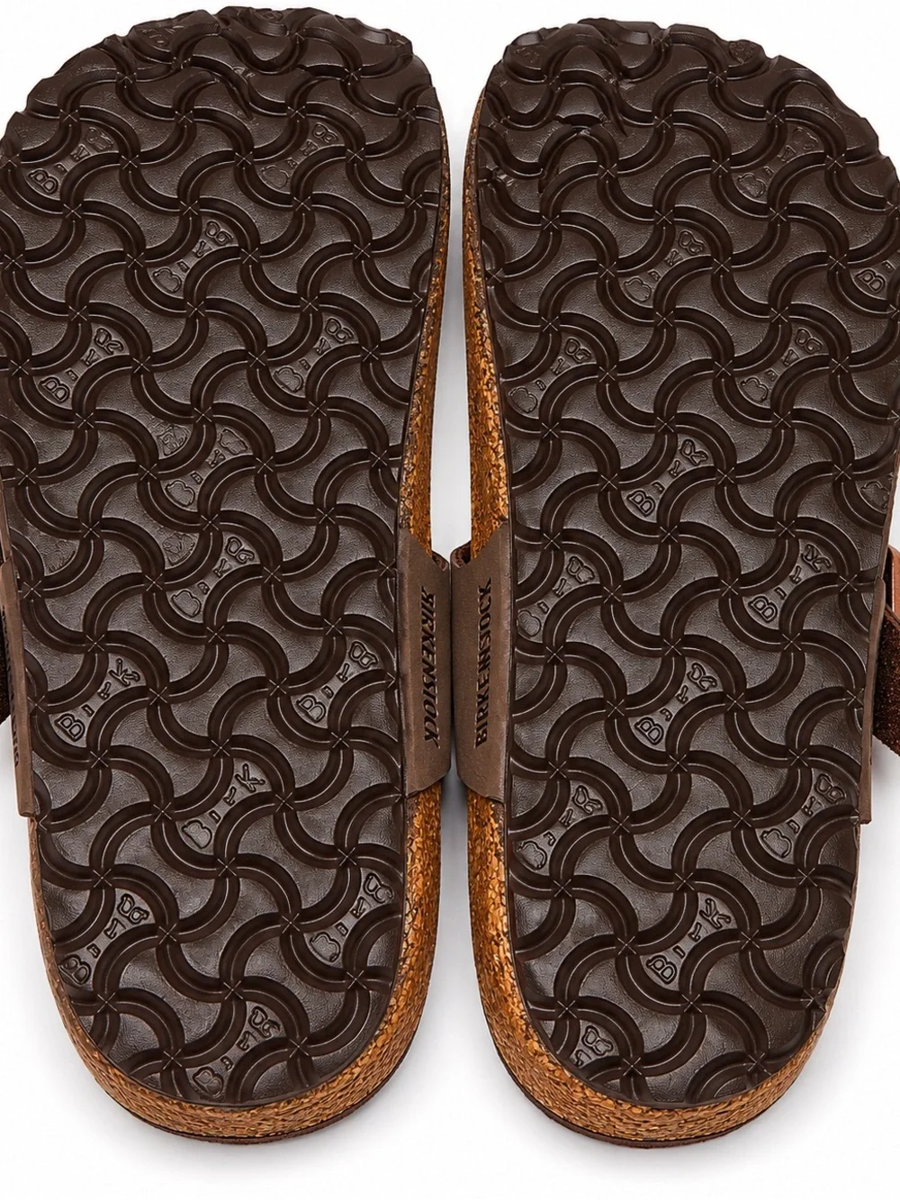 Birkenstock Brown Thong Sandals with Copper Buckles - Picture 4 of 4